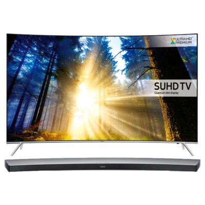 Samsung UE55KS7500 Silver - 55inch 4K Ultra HD Curved TV with Quantum Dot Colour & HWJ7501R Silver 320W 8.1ch Curved Soundbar Samsung UE55KS7500 Silver - 55inch 4K Ultra HD Curved TV with Quantum Dot Colour & HWJ7501R Silver 320W 8.1ch Curved Soundbar